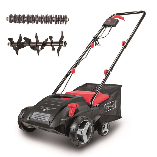 Scheppach Vertikutierer Elektro SC32 Rasenlüfter 32 cm inkl Lüfterwalze 1500W