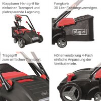 Scheppach Vertikutierer Elektro SC32 Rasenlüfter 32 cm inkl Lüfterwalze 1500W