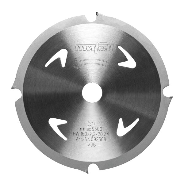 MAFELL Hartmetall Sägeblatt DT 160 x 1,6/2,2 x 20 mm - 4 Zähne - Ersatzblatt