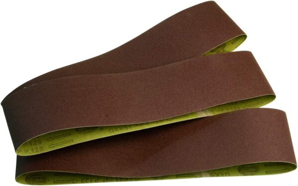 SCHEPPACH Schleifband Set 3 Stk K120 für Bandschleifer Tellerschleifer BTS800