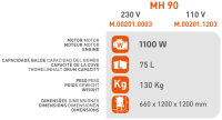 SIRL MH90 Profi Betonmischer 230V Zwangsmischer Betonmischmaschine 75L 130kg