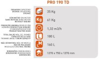 SIRL Profi Betonmischer Mörtelmischer Zementmischer PRO190TD 950W 180l *2.WAHL*