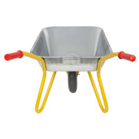 RAVENDO Marken Schubkarre Gartenschubkarre Vollgummireifen 100Liter 150Kg gelb