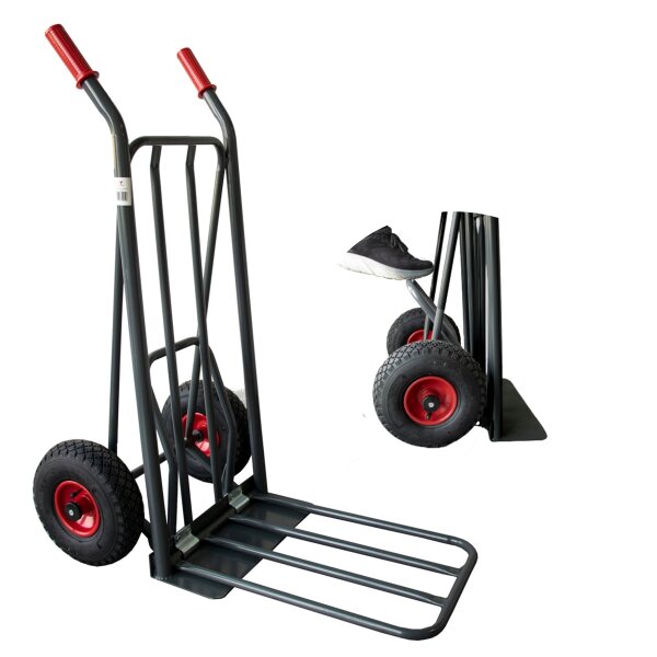 RAVENDO Profi Sackkarre klappbar Luftrad 250kg mit EasyTip 50% Gewichtsbelastung