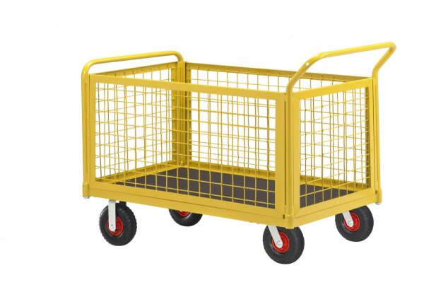 RAVENDO TW1250L HMS Plattformwagen Transportwagen 0,65x1,25m Luftrad Gitterbox