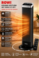 ROWI Keramik-Heizturm HKT 2000/2/2 OFT mit Display &...