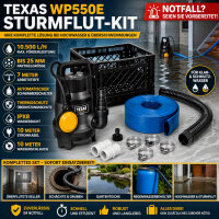 TEXAS WP550E Hochwasser-Set & Flutset mit Tauchpumpe 10500 l/h