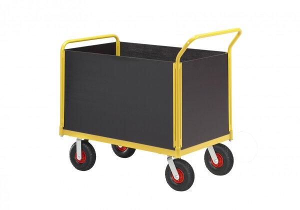 RAVENDO TW 750L HWS Plattformwagen Transportwagen 0,5x0,75m PU Rad Wand hoch