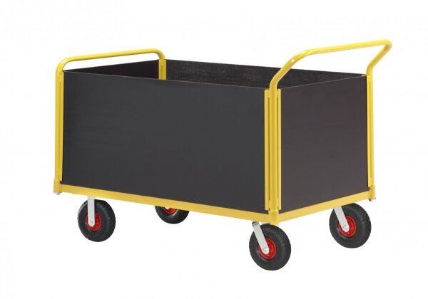 RAVENDO TW1250L HWS Plattformwagen Transportwagen 0,65x1,25m Luftrad Wand hoch