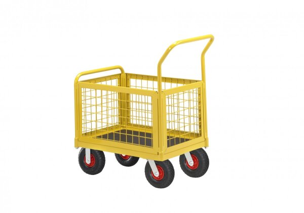RAVENDO TW 750L HMS Plattformwagen Transportwagen 0,5x0,75m PU Rad Gitterbox