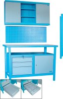GÜDE Werkbankset 3-teilig Werktisch Werkstattset...