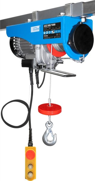 GÜDE elektrischer Zug Flaschenzug Seilzug Hebezug 999 kg 1600 W GSZ 500/1000