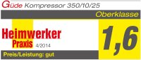 GÜDE Kompressor Druckluftkompressor Airpower 350/10/25 230V 2 Zylinder ölfrei