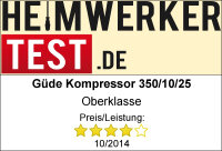 GÜDE Kompressor Druckluftkompressor Airpower 350/10/25 230V 2 Zylinder ölfrei