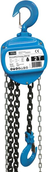 GÜDE Kettenzug Flaschenzug Seilzug Hebezug Stirnradflaschenzug 2000kg