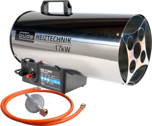 GÜDE Gasheizgebläse GGH 17 INOX Heizkanone Trockner Brenner Hallenheizer 17 kW
