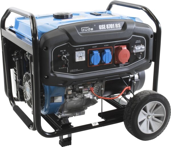 GÜDE Stromerzeuger Benzin Stromgenerator Synchron Notstromaggregat GSE 8701 RS