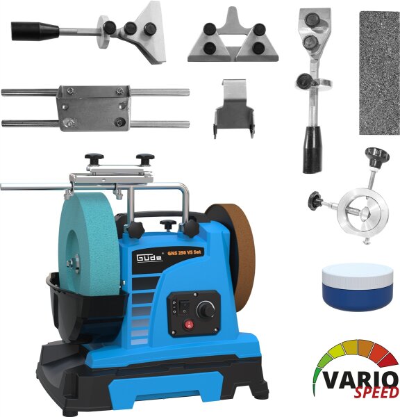 GÜDE Nass Trockenschleifer Schleifmaschine Schleifer 250mm 250W GNS 250 VS Set