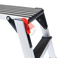 GÜDE GAAP 960 Aluminium Arbeitsplattform Leiter Tritt Trittleiter Hocker