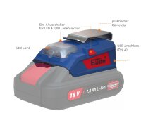 GÜDE Akku USB-Adapter und Licht Powerbank...