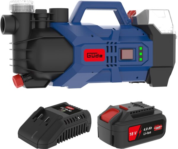 GÜDE Akku Gartenpumpe Bewässerungspumpe Pumpe Jetpumpe GP 18-401-30 inkl Akku