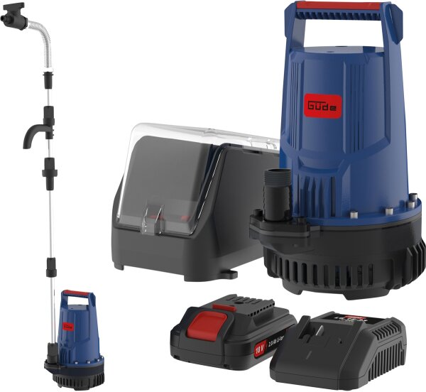 GÜDE Akku Regenfasspumpe Fasspumpe Akkupumpe Gartenpumpe RFP 18-201-23 inkl Akku
