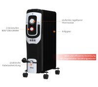 GÜDE Ölradiator 2000 Watt OR 2000-9 mobile...