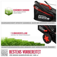 GÜDE Benzin Rasenmäher Mäher 46 cm Schnittbreite Radantrieb BIG WHEELER 464.3 R