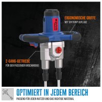 GÜDE Rührwerk Betonmischer Handrührwerk Zementrührer Quirl GRW 1811.1 Twin