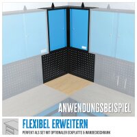 GÜDE Lochwand Set GL 600E Rückwand Ecke Werkzeughalter 9x9 Lochmatrix