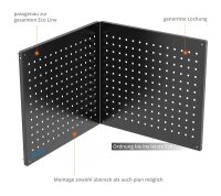 GÜDE Lochwand Set GL 600E Rückwand Ecke Werkzeughalter 9x9 Lochmatrix