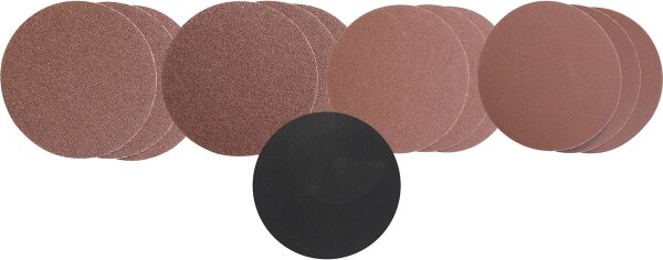 GÜDE Schleifpapier Set 13 Stk 150mm Schleifscheiben Tellerschleifer Klettadapter