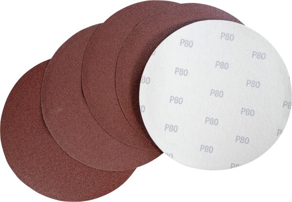 GÜDE Schleifpapier Set 5 Stk K80 230mm Schleifscheiben Tellerschleifer Klett