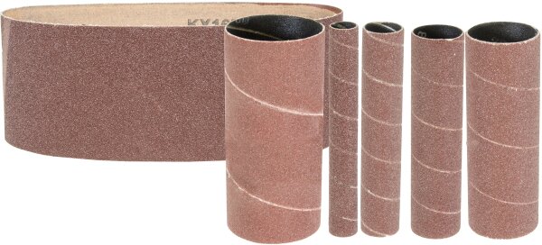 GÜDE Schleifpapier Set K240 610mm Schleifband Schleifhülsen 6 Stück