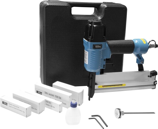 GÜDE Druckluft Klammergerät Nagler Tacker Druckluftnagler 6 bar mit Klammern