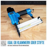 GÜDE Druckluft Klammergerät Nagler Tacker Druckluftnagler 6 bar mit Klammern