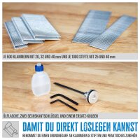 GÜDE Druckluft Klammergerät Nagler Tacker Druckluftnagler 6 bar mit Klammern