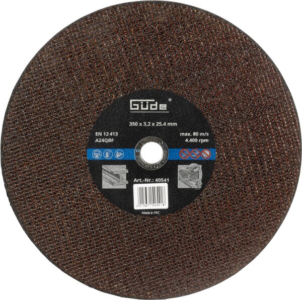 GÜDE Metalltrennscheibe 350 x 25,4 Trennscheibe für Metallsäge GMT 355