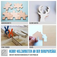 GÜDE Sägeblatt für Dekupiersägen Rund 3 teilig passend für Dekupiersäge GDS 16E