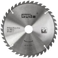 GÜDE Holzsägeblatt HM 210x30 mm - 40 Zähne...