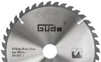 GÜDE Holzsägeblatt HM 210x30 mm - 40 Zähne...