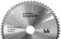 GÜDE Holzsägeblatt HM 210x30 mm - 60 Zähne...