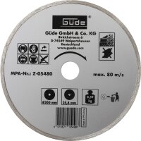 GÜDE Diamanttrennscheibe 200 x 25,4 mm Trennscheibe...