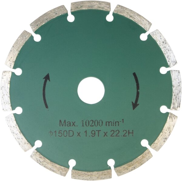 GÜDE Diamanttrennscheibe 150 x 22,2 mm Trennscheibe für Mauernutfräse MD 1700