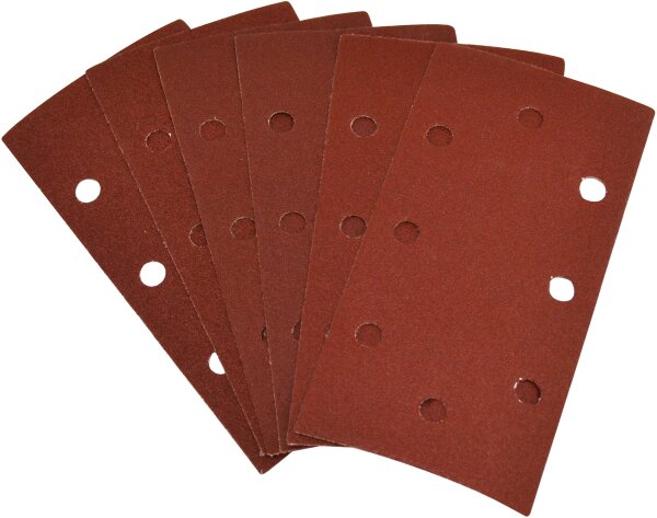 GÜDE Schleifpapier Set 6 Stk 93x187mm Schleifscheiben für Flächenschleifer Klett