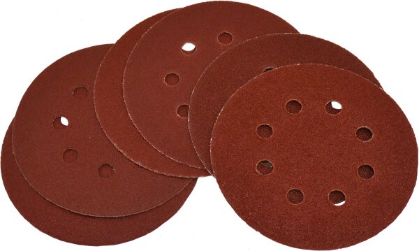 GÜDE Schleifpapier Set 6 Stk 125mm Schleifscheiben Tellerschleifer Klett