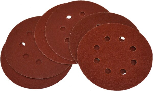 GÜDE Schleifpapier Set 6 Stk 125mm Schleifscheiben Klett Tellerschleifer