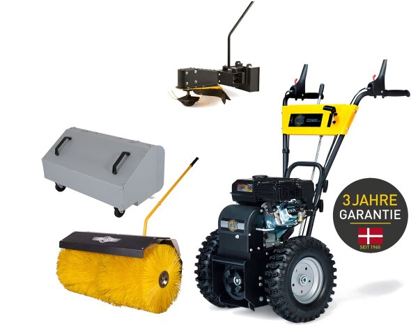 TEXAS Kehrmaschine Benzin Schneeräumer Laubsammler Trimmer Combi 800TGE Set 4in1