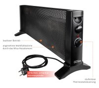 GÜDE GKH 1200 Mica Konvektionsheizgerät Heizlüfter Heizer 1200W Elektroheizer