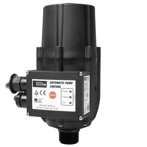 GÜDE Druckschalter mit Trockenlaufschutz für Wasserpumpen Schalter mit Manometer